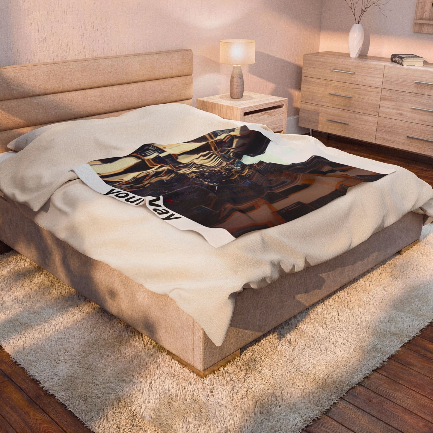 Custom Photo Blanket — Add Your Own Photo & Text | Personalized Plush Throw