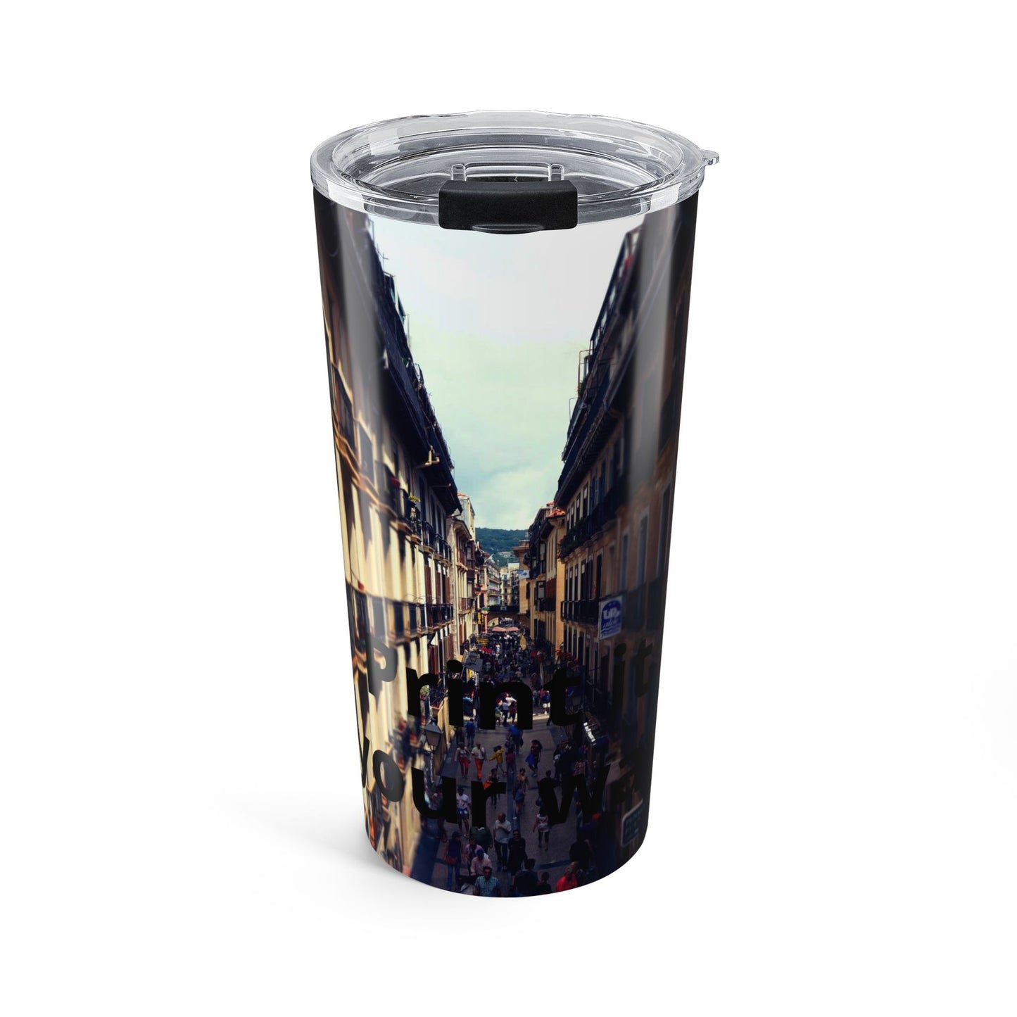 Custom Photo Tumbler — Add Your Own Photo & Text | Personalized 20oz Insulated Travel Cup