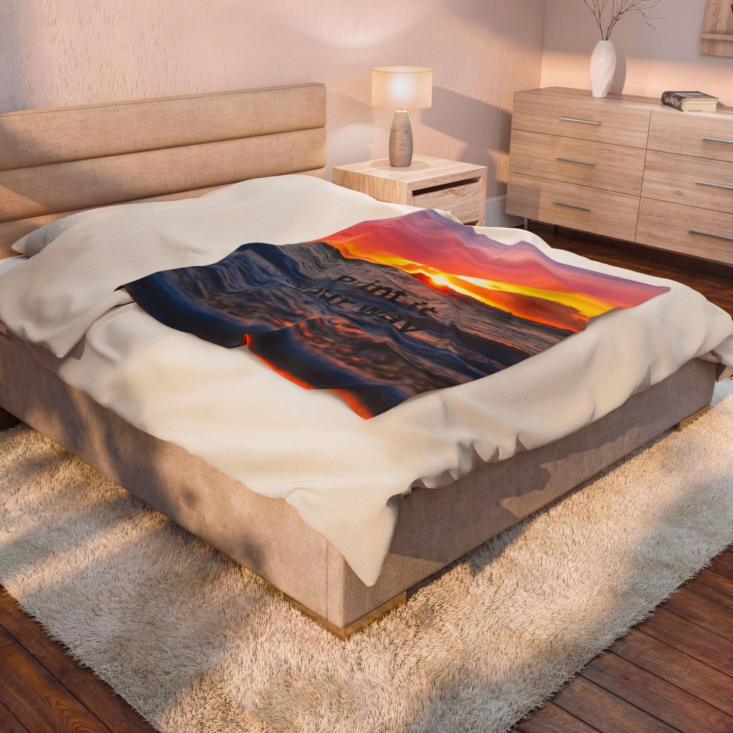 Custom Photo Blanket — Add Your Own Photo & Text | Personalized Plush Throw