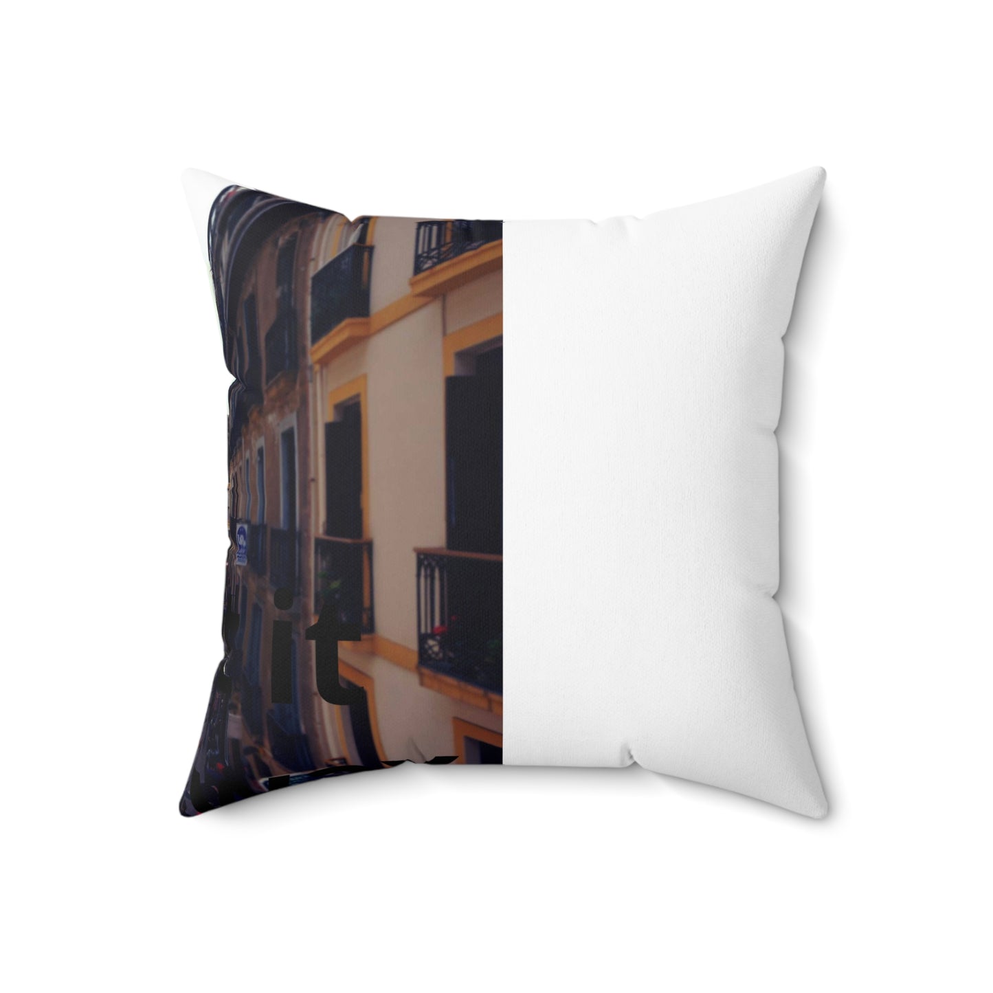 Custom Photo Pillow — Add Your Own Photo & Text | Personalized 18" Throw Pillow with Insert