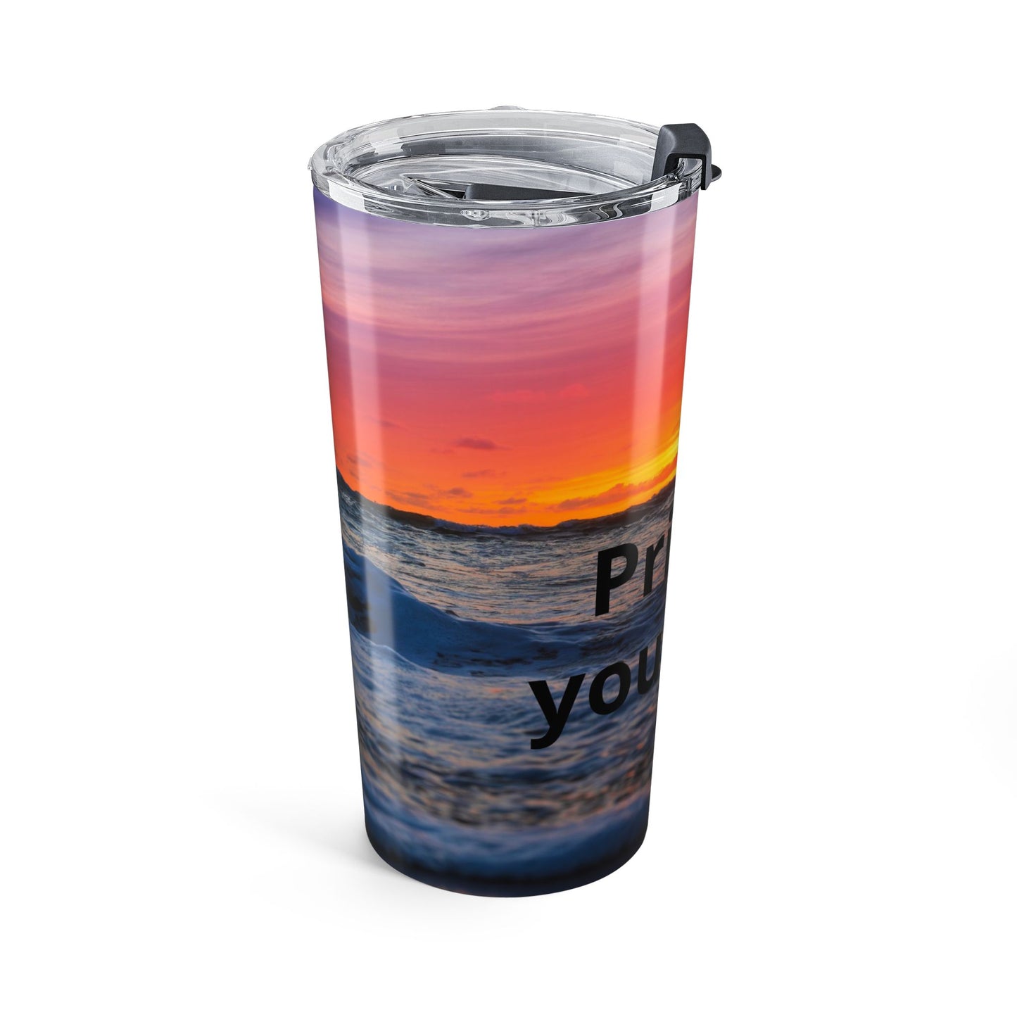 Custom Photo Tumbler — Add Your Own Photo & Text | Personalized 20oz Insulated Travel Cup