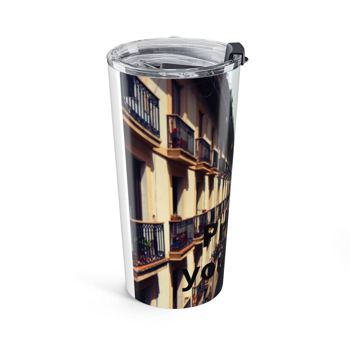 Custom Photo Tumbler — Add Your Own Photo & Text | Personalized 20oz Insulated Travel Cup